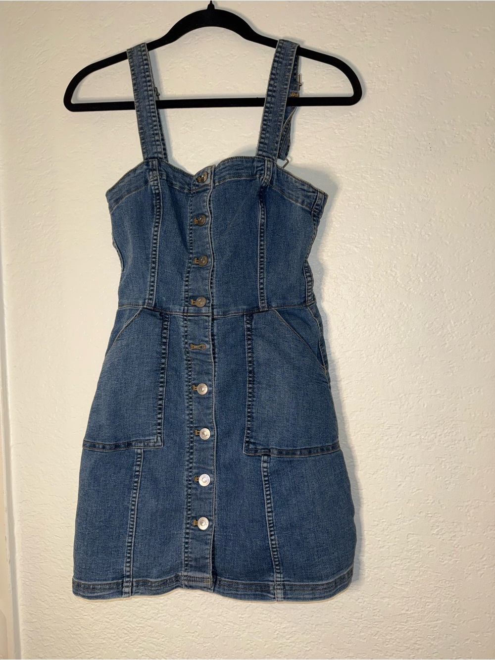 Divided Denim Button-Front Mini Dress - Blue - Picture 4 of 4